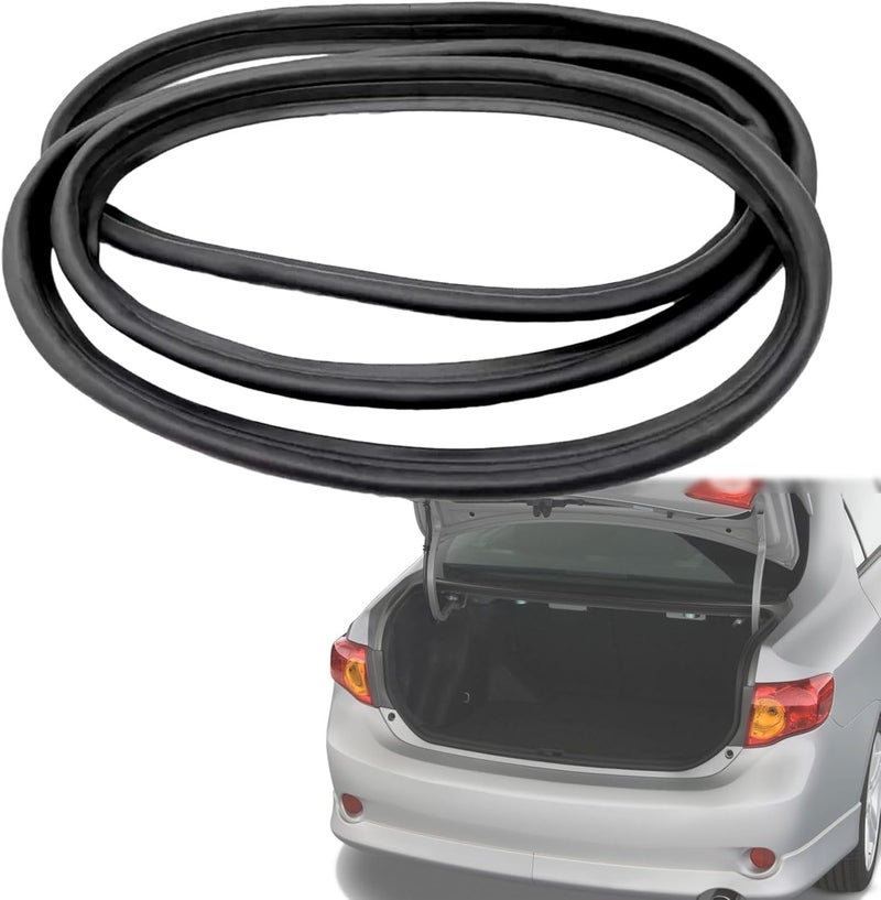 YonFamDall Rear Trunk Lid Weatherstrip Rubber Gasket Seal Fit for Toyota Corolla 2009 2010 2011 2012 2013, Roof Weatherstripping Seal Replace 64461-02120 6446102120 64461-02130 6446102130 64461-12570 6446112570 - Image 1